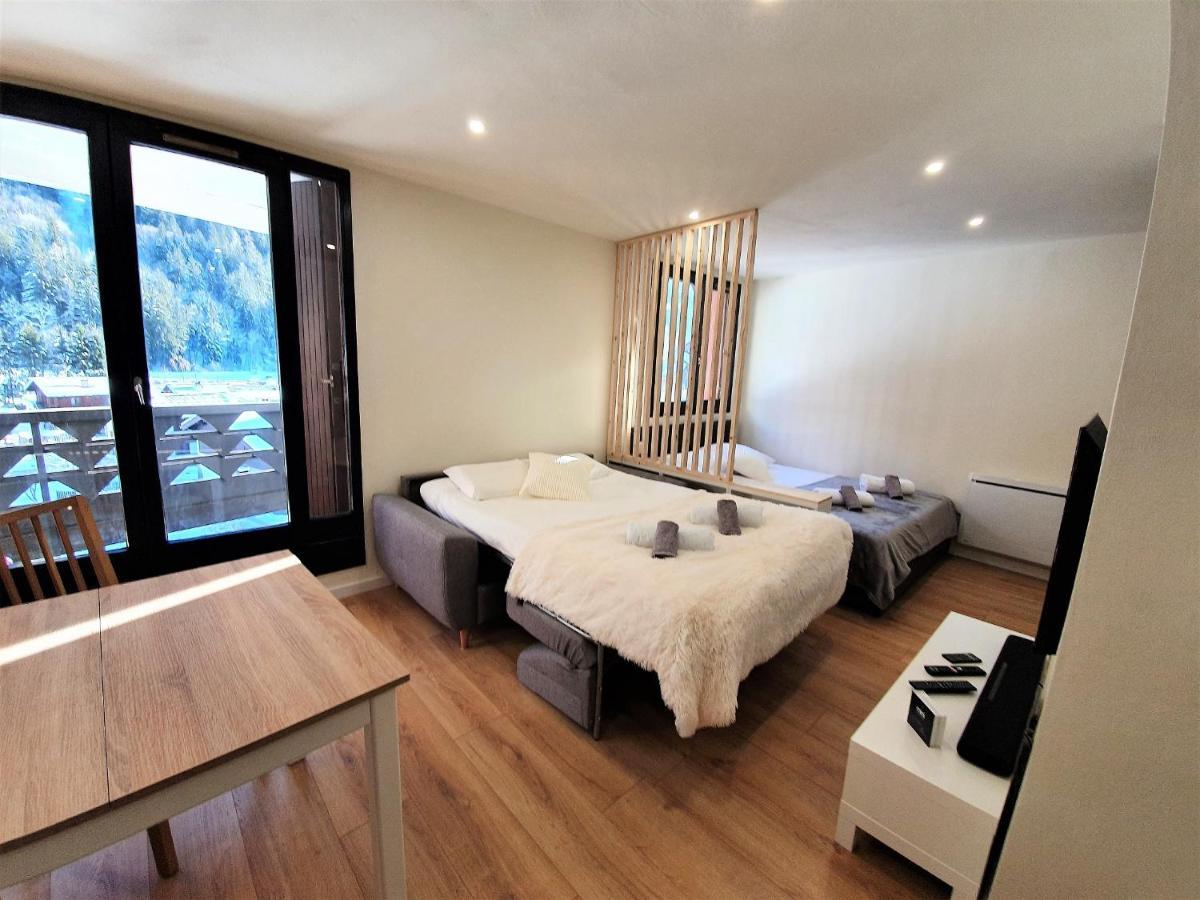 Grand Studio Aiguille Du Midi Et Vue Mont Blanc Chamonix Ngoại thất bức ảnh